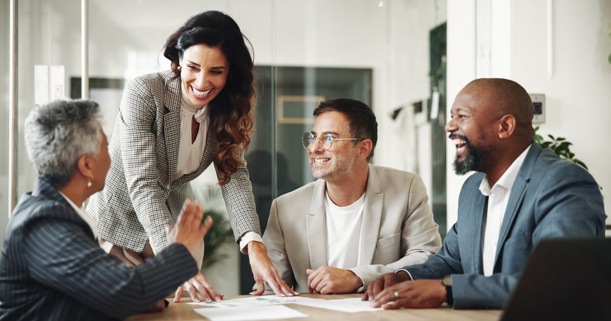 Business professionals in meeting